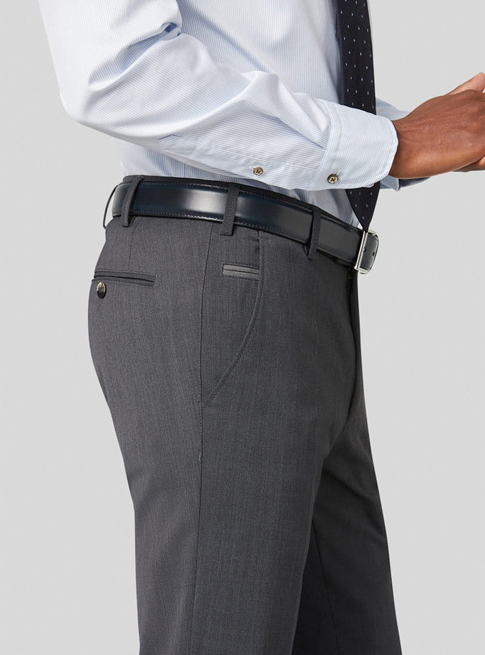 Meyer Travel Twill Bonn Chino - Mid-Grey