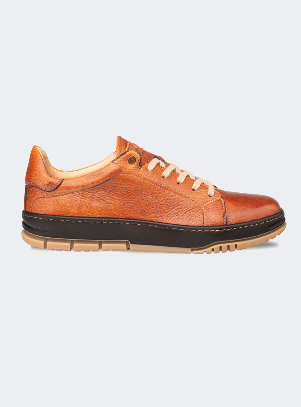 Mezlan Grazia Deerskin Street Sneaker - Dark Cognac