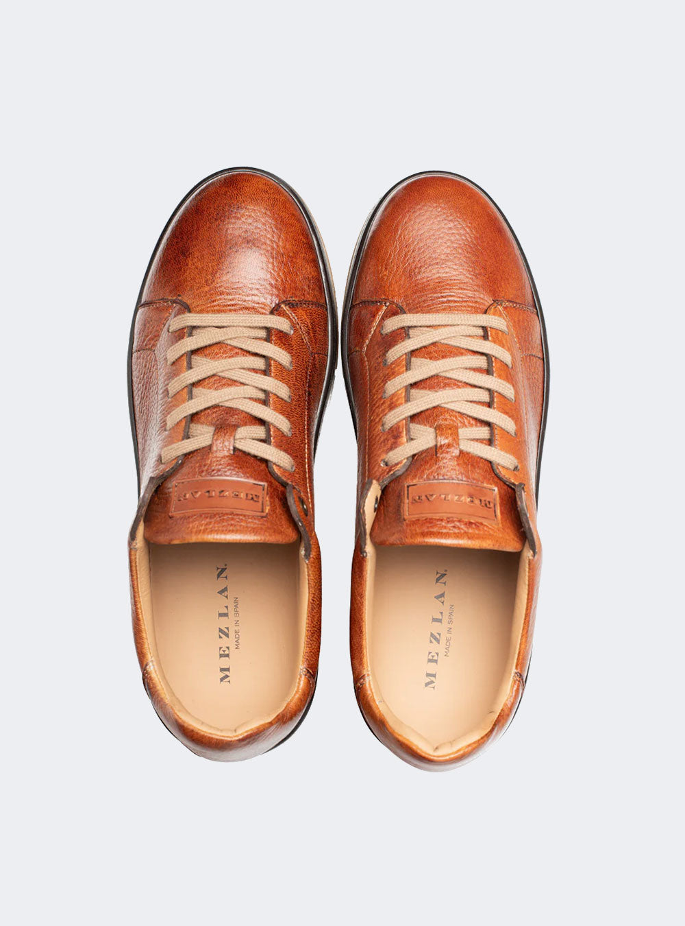 Mezlan Grazia Deerskin Street Sneaker - Dark Cognac