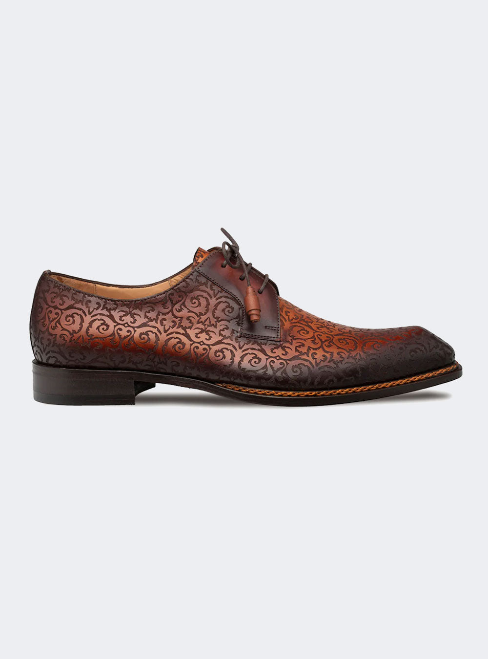 Mezlan Lontani Lace Up - Cognac-Rust