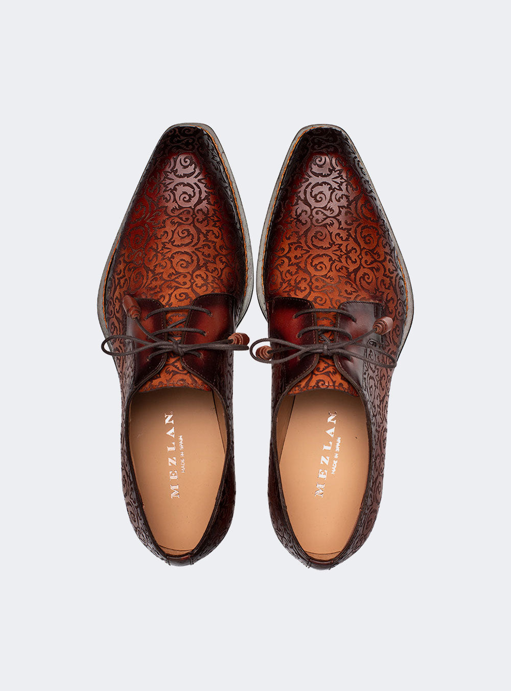 Mezlan Lontani Lace Up - Cognac-Rust