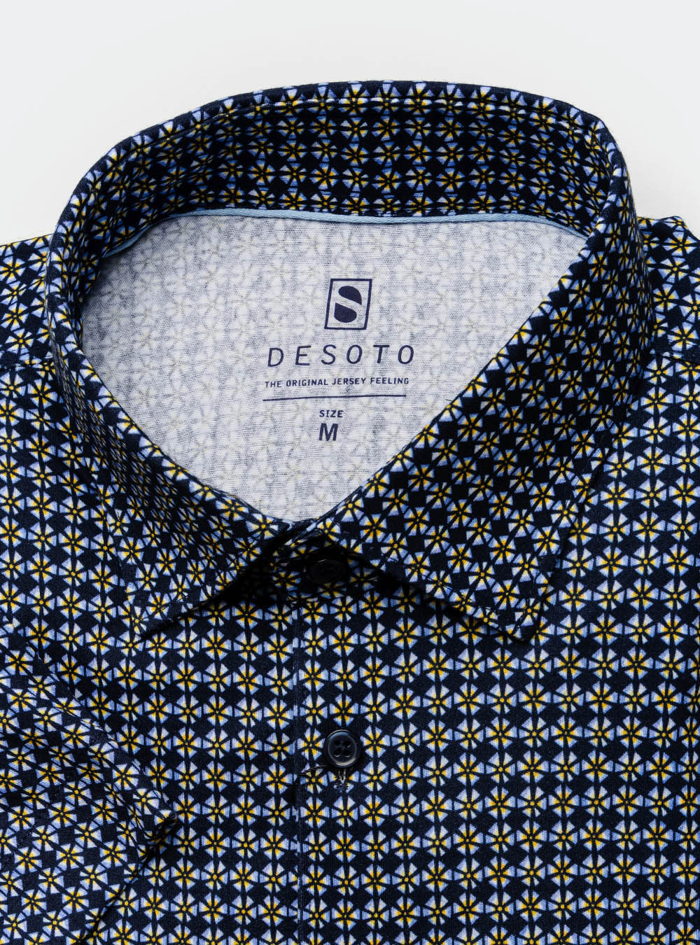 Desoto Short Sleeve Navy and Yellow Shirt