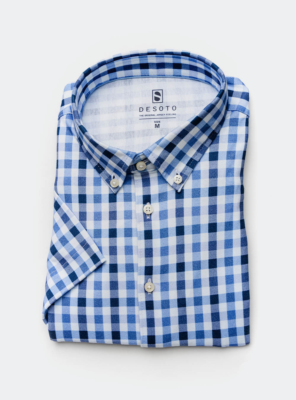 Desoto Short Sleeve Blue Check Shirt