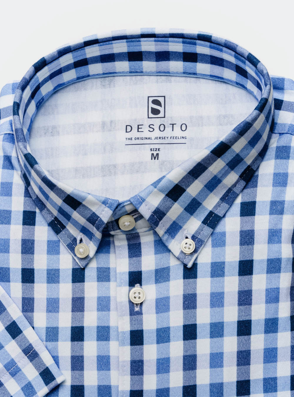 Desoto Short Sleeve Blue Check Shirt