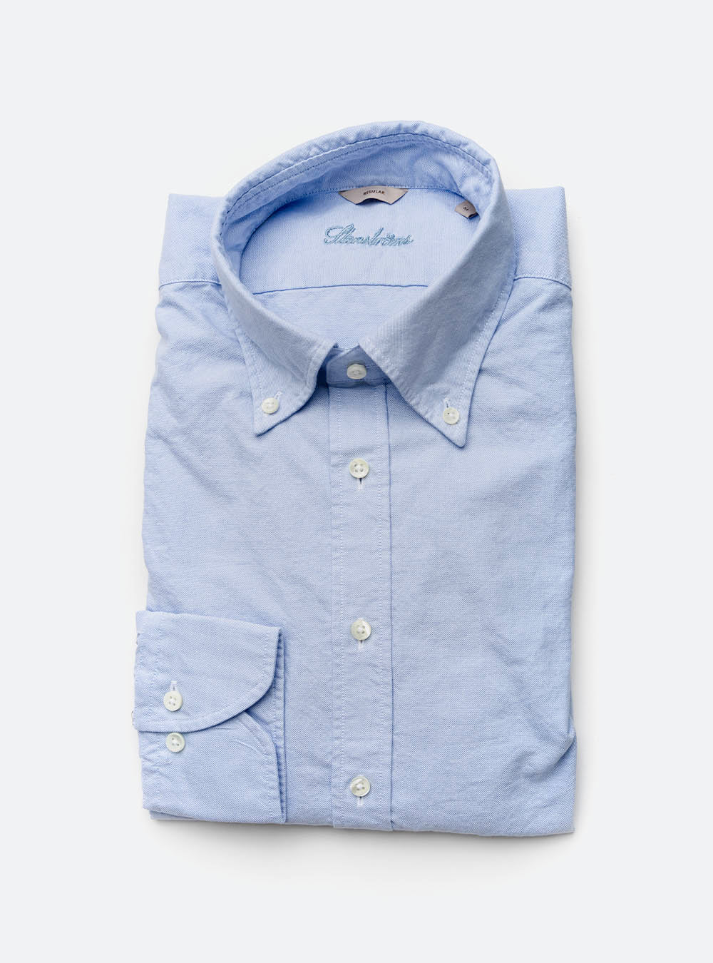 Stenstroms Blue Oxford Cloth Buttondown Cotton Shirt