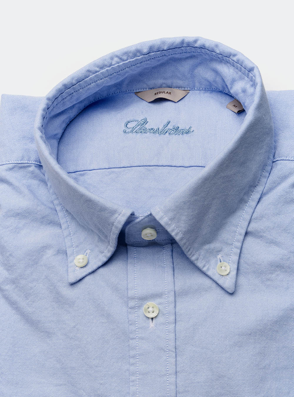 Stenstroms Blue Oxford Cloth Buttondown Cotton Shirt