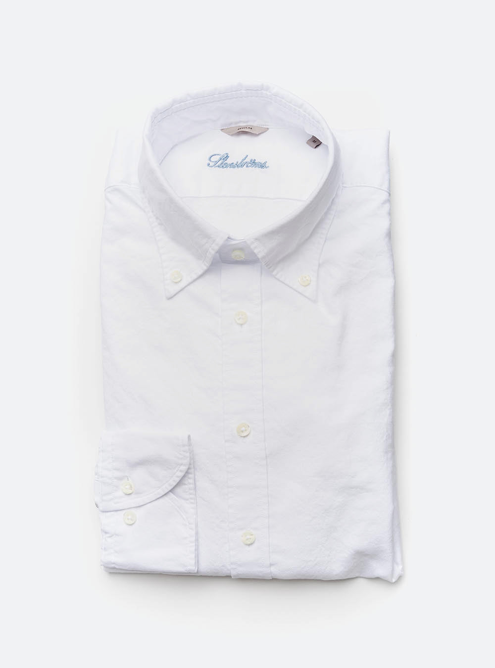 Stenstroms White Oxford Cloth Buttondown Cotton Shirt