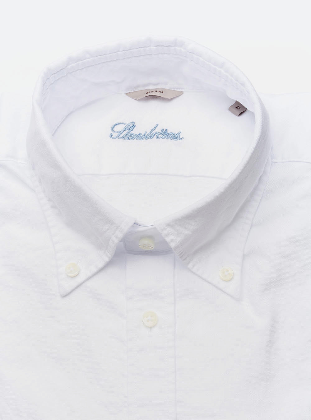 Stenstroms White Oxford Cloth Buttondown Cotton Shirt