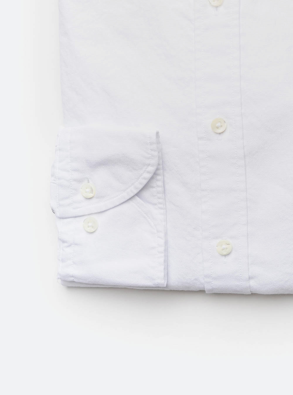 Stenstroms White Oxford Cloth Buttondown Cotton Shirt