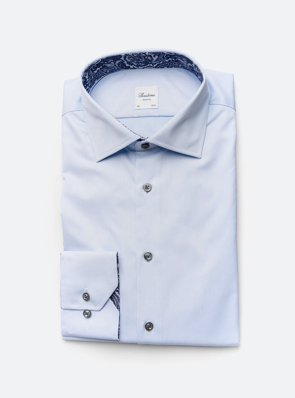 Stenstroms Ice Blue Cotton Shirt