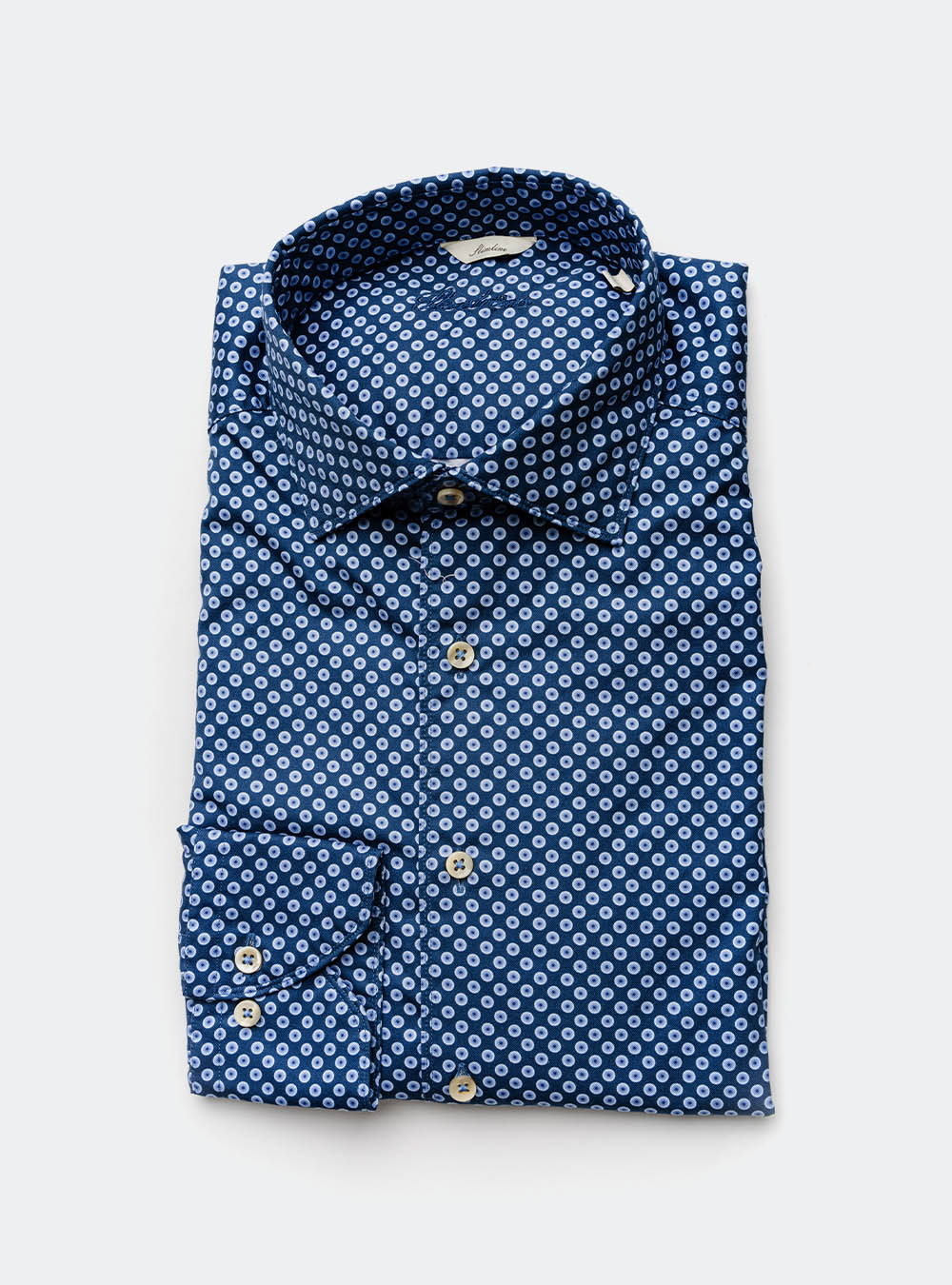 Stenstroms Blue and Navy Medallion Shirt