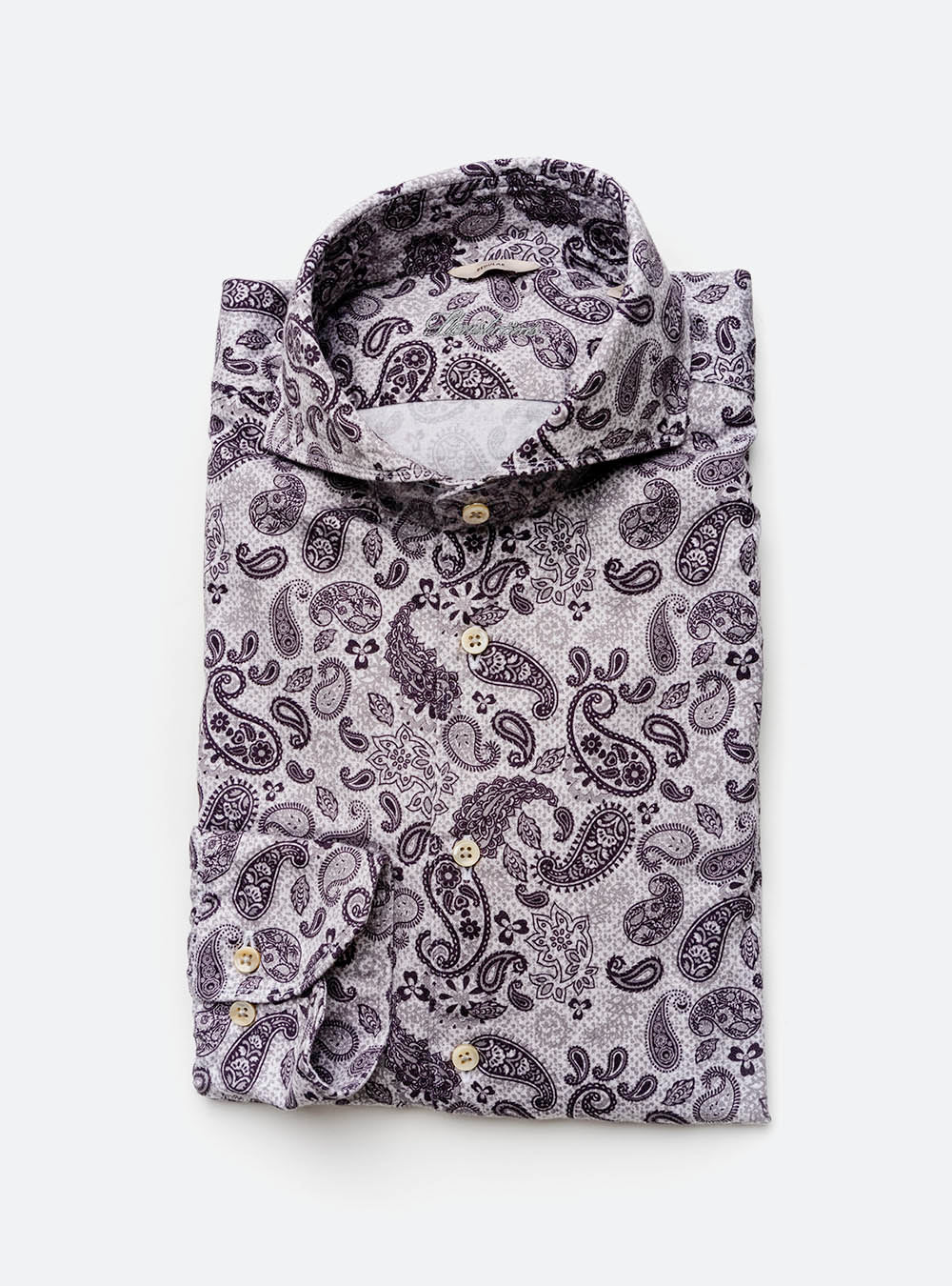 Stenstroms Mauve Paisley Cotton Shirt