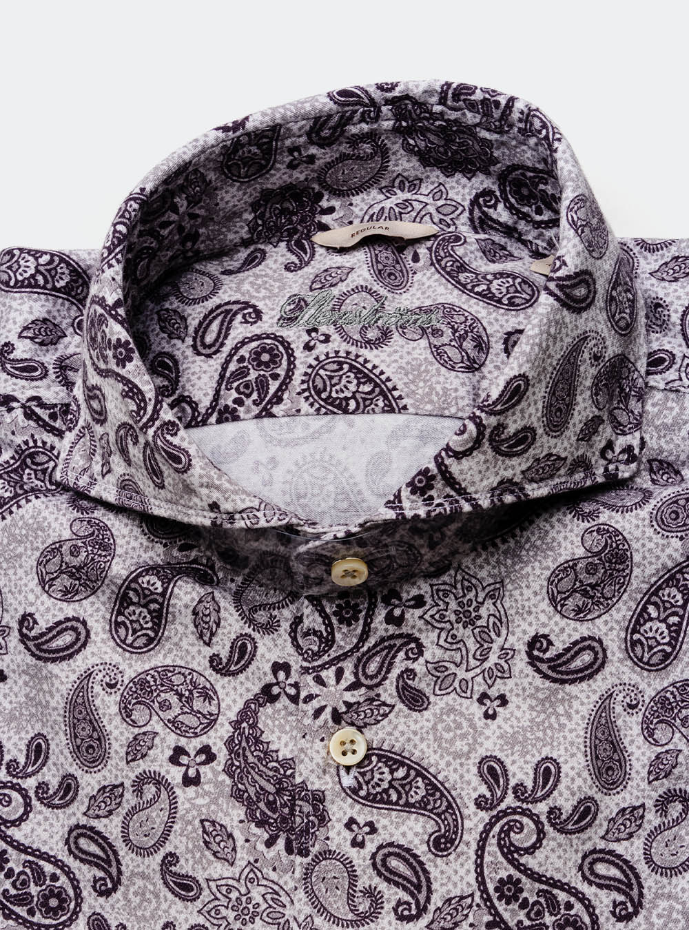 Stenstroms Mauve Paisley Cotton Shirt