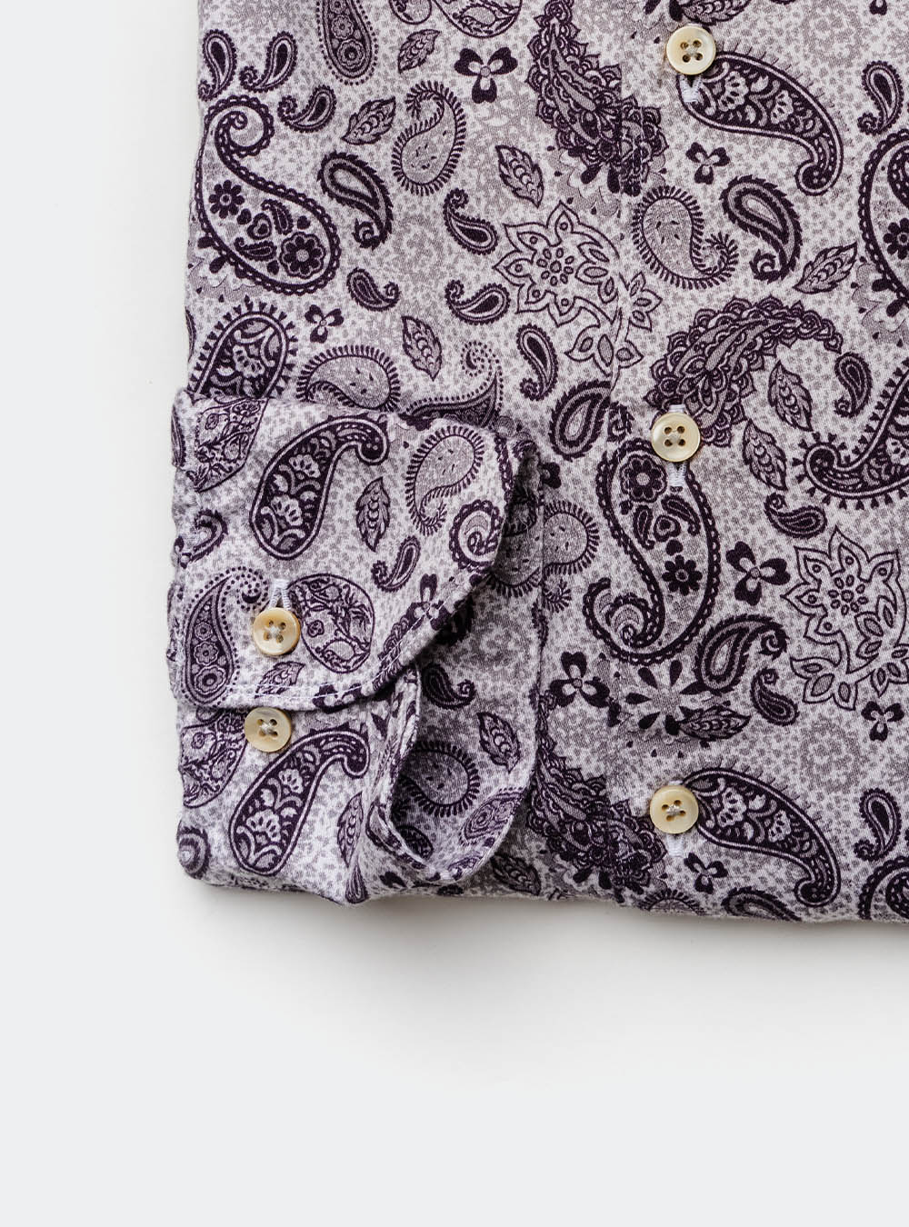 Stenstroms Mauve Paisley Cotton Shirt