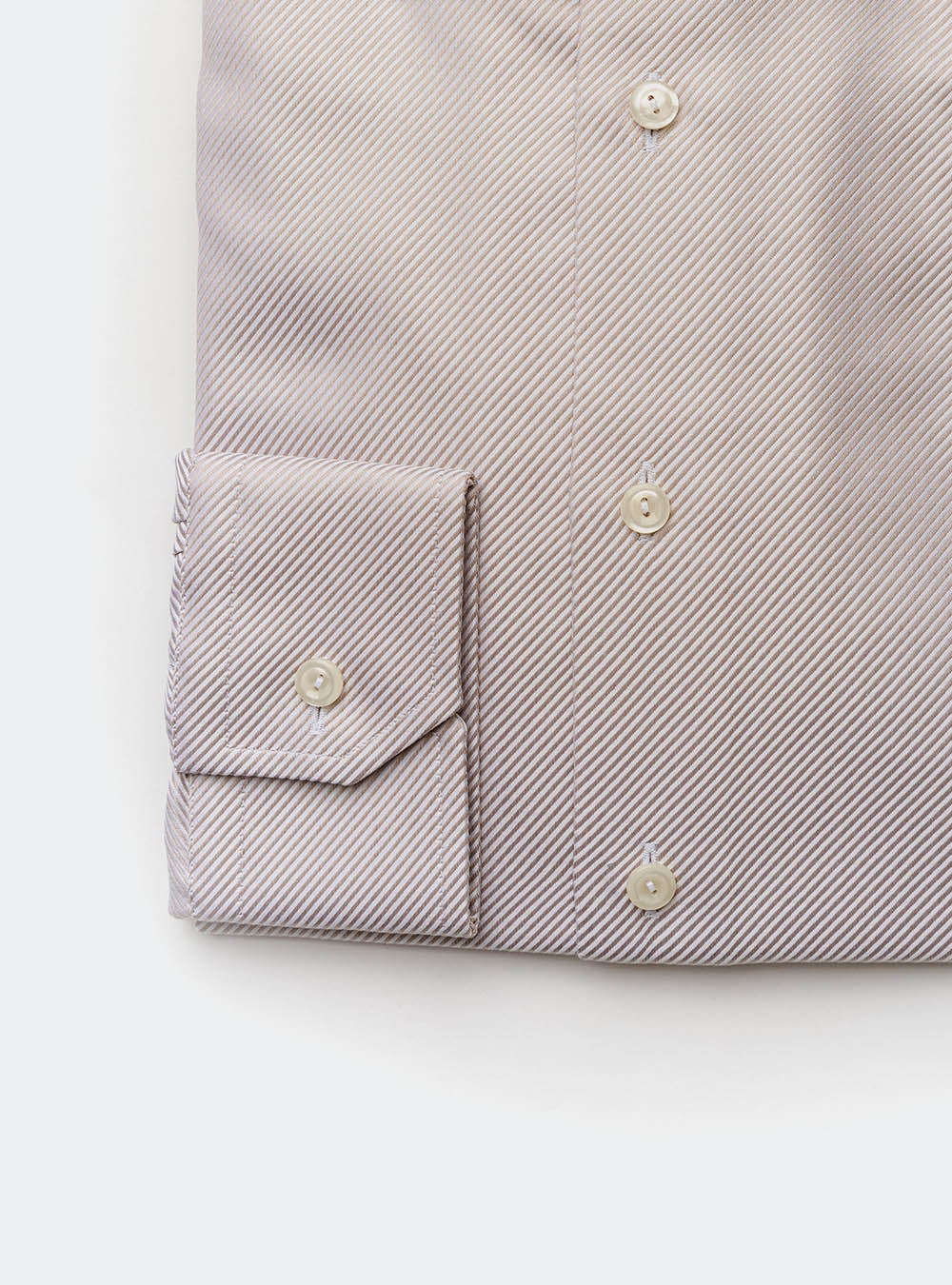 Eton Ecru Twill Cotton Shirt