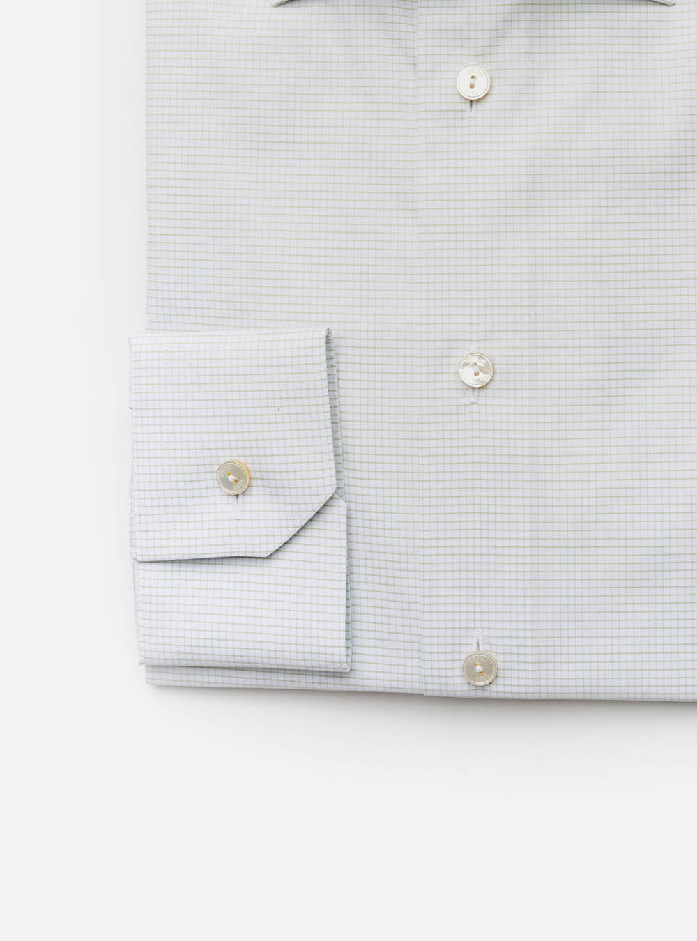 Eton Mint Green Microcheck Cotton Shirt