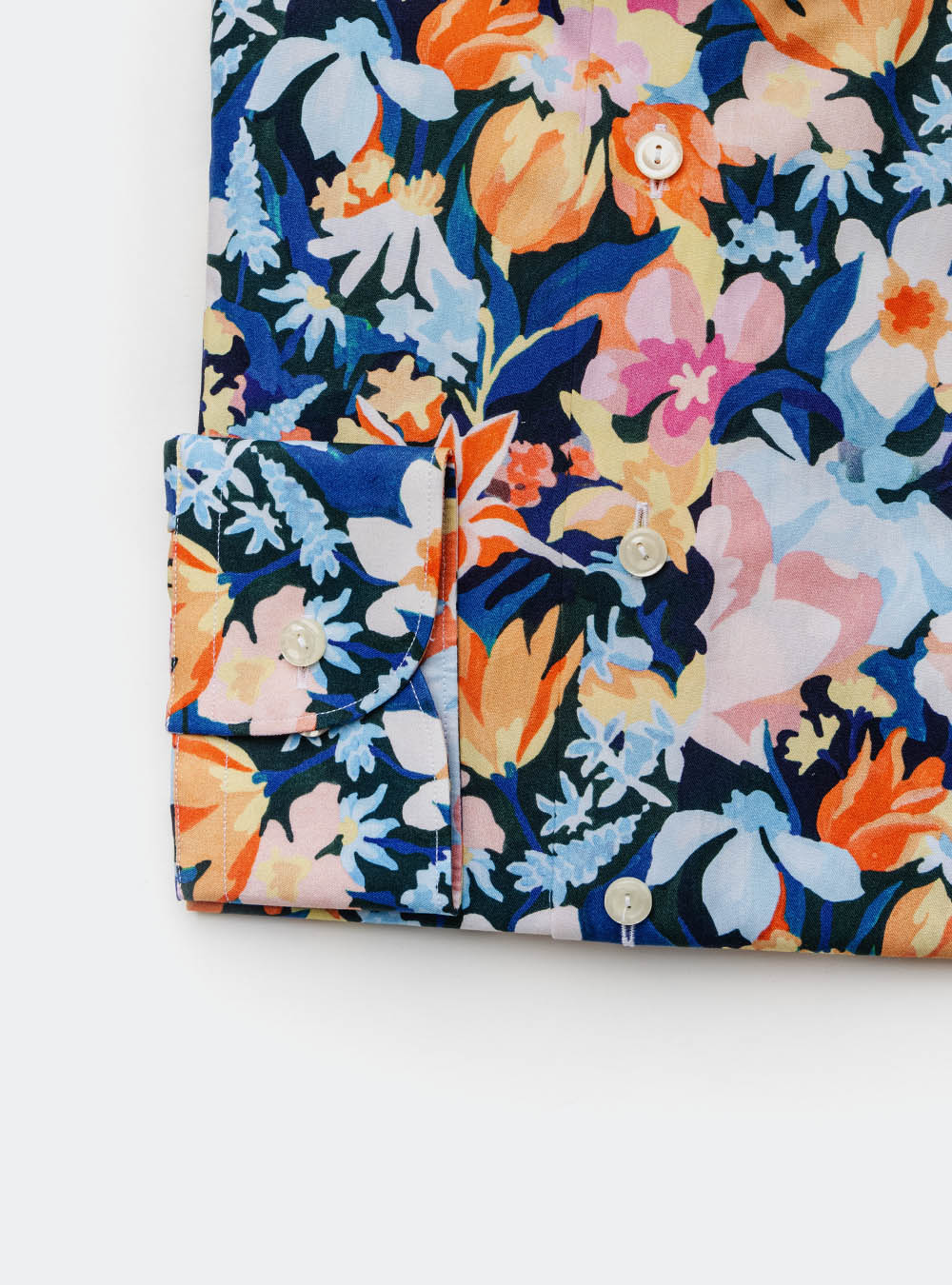 Eton Floral Print Cotton Shirt