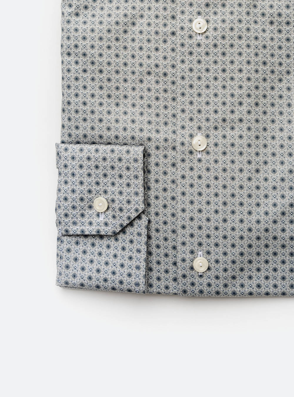 Eton Grey Sunburst Cotton Shirt