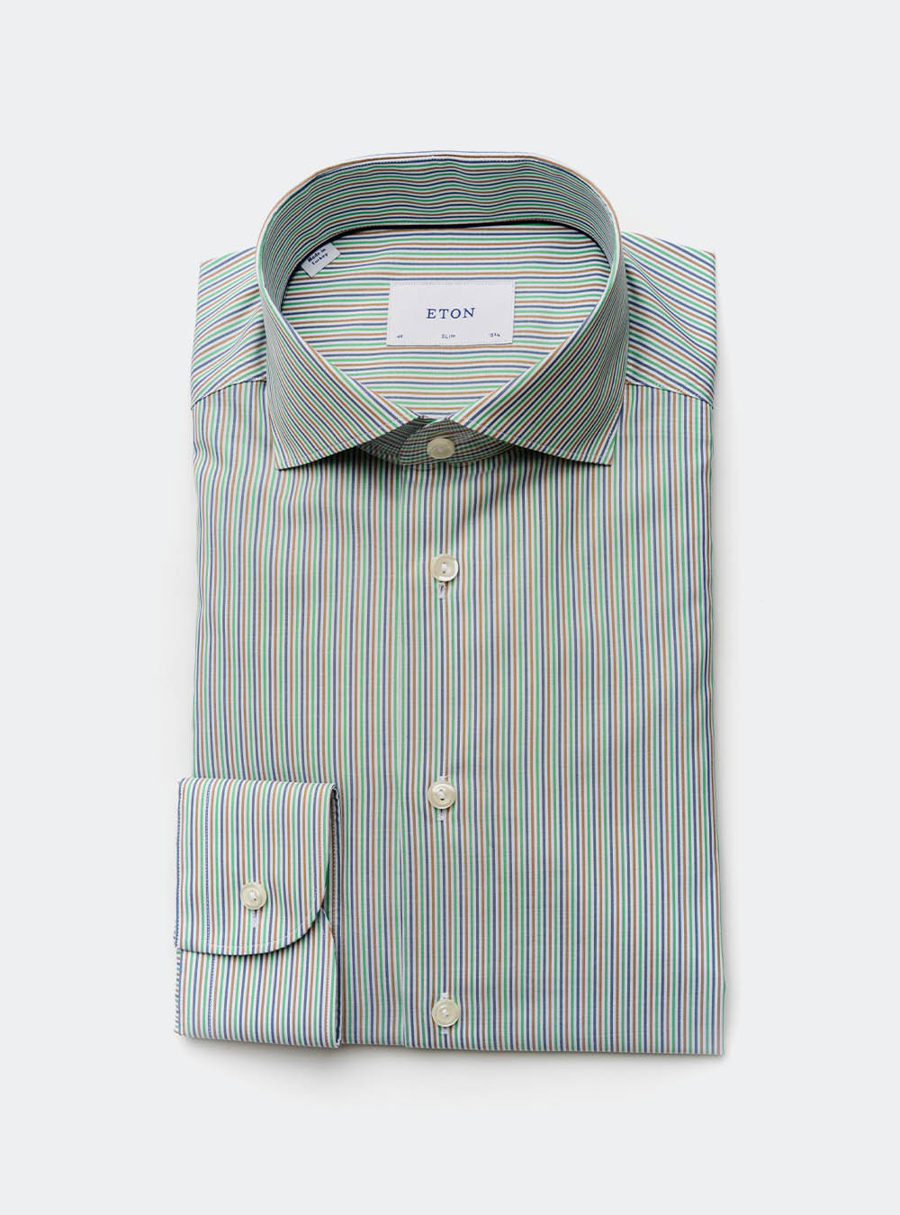 Eton Multi Colour Stripe Cotton Shirt