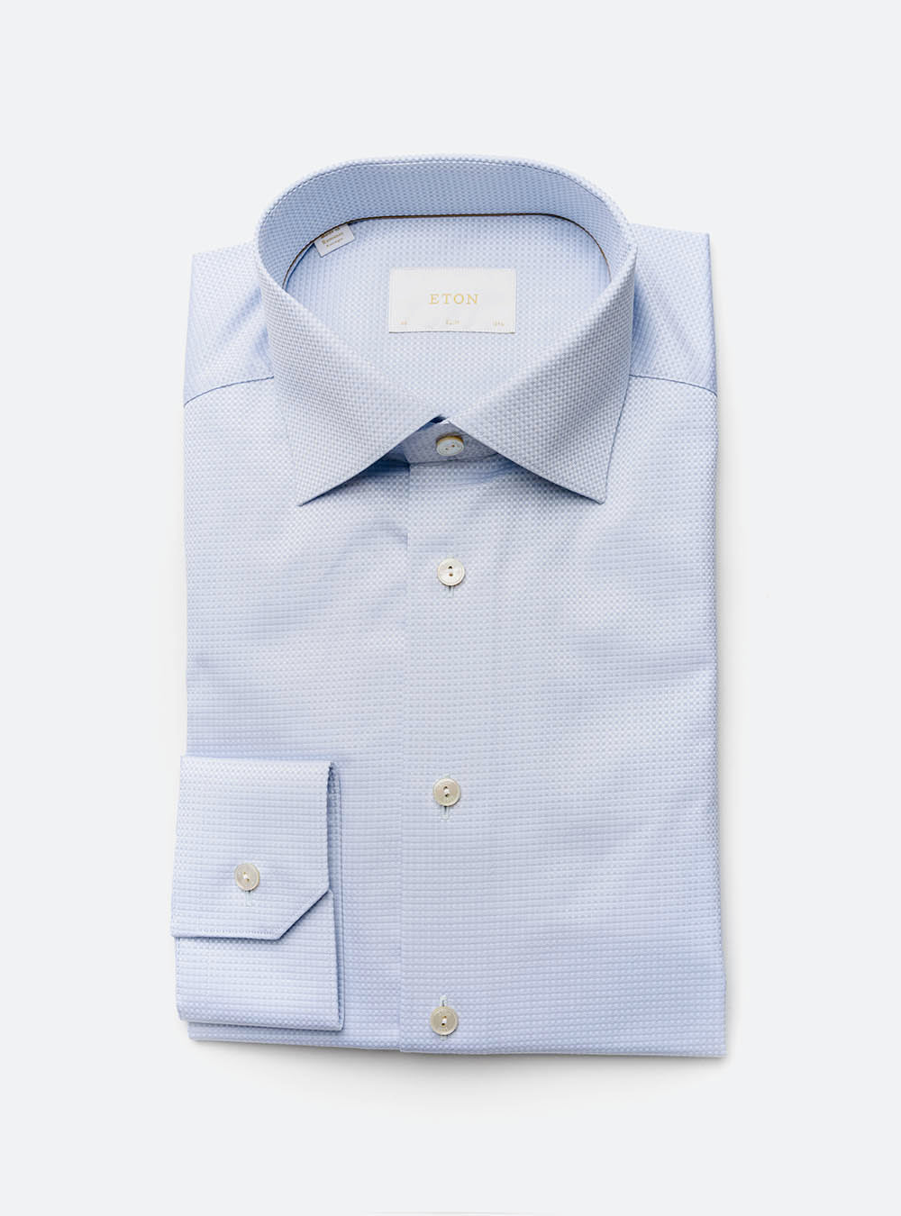 Eton Light Blue Woven Cotton Shirt