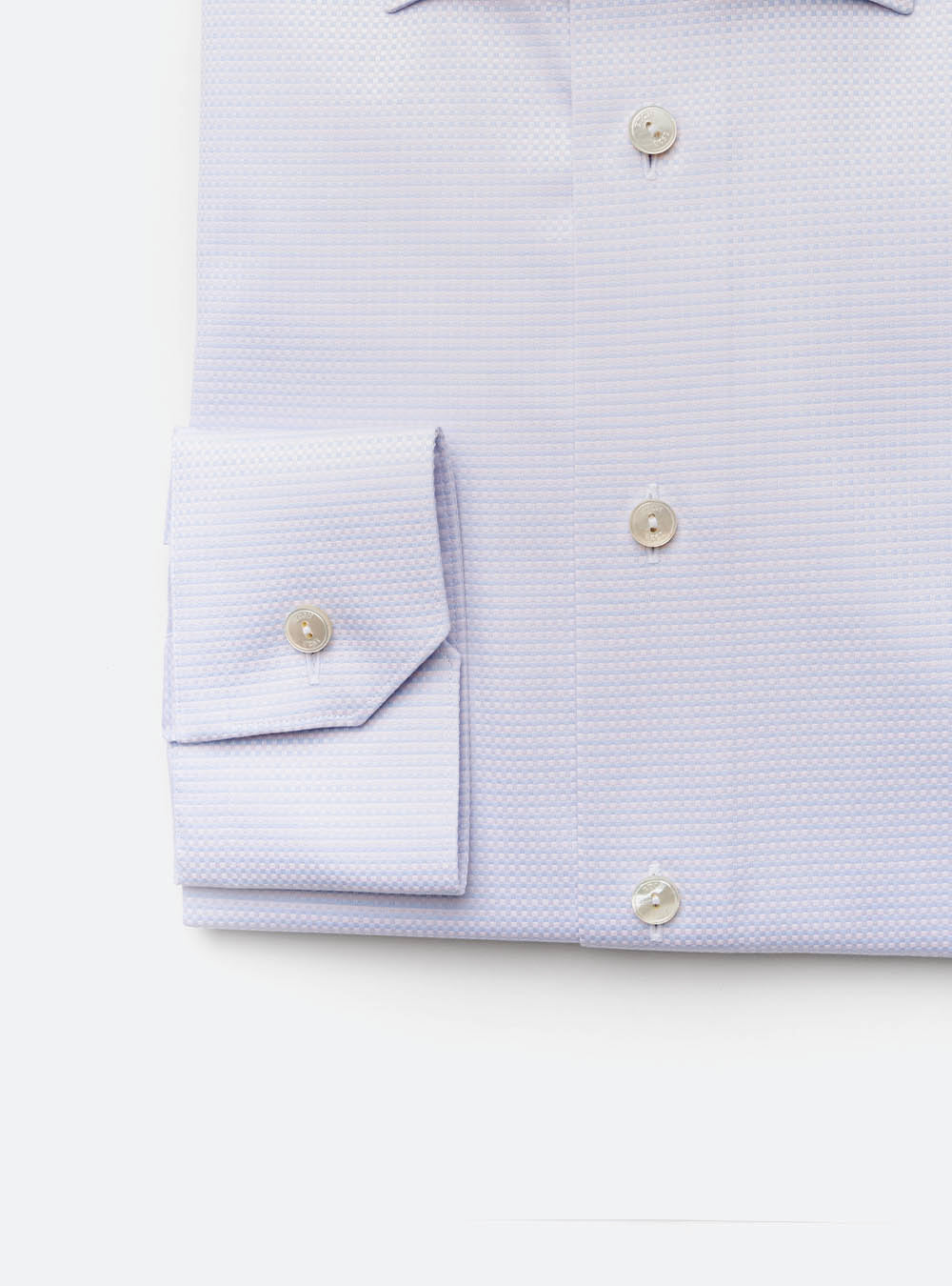 Eton Pink and Sky Blue Woven Cotton Shirt