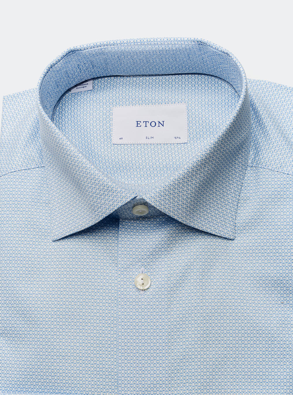 Eton Blue Sunburst Cotton Shirt