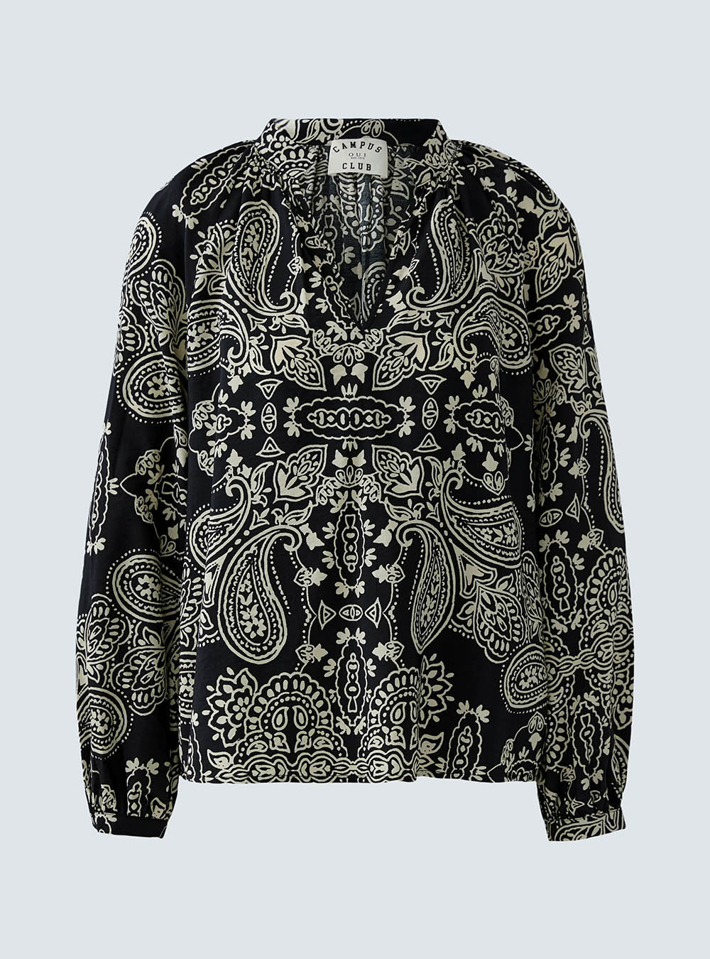Oui Blouse - Black Off-White