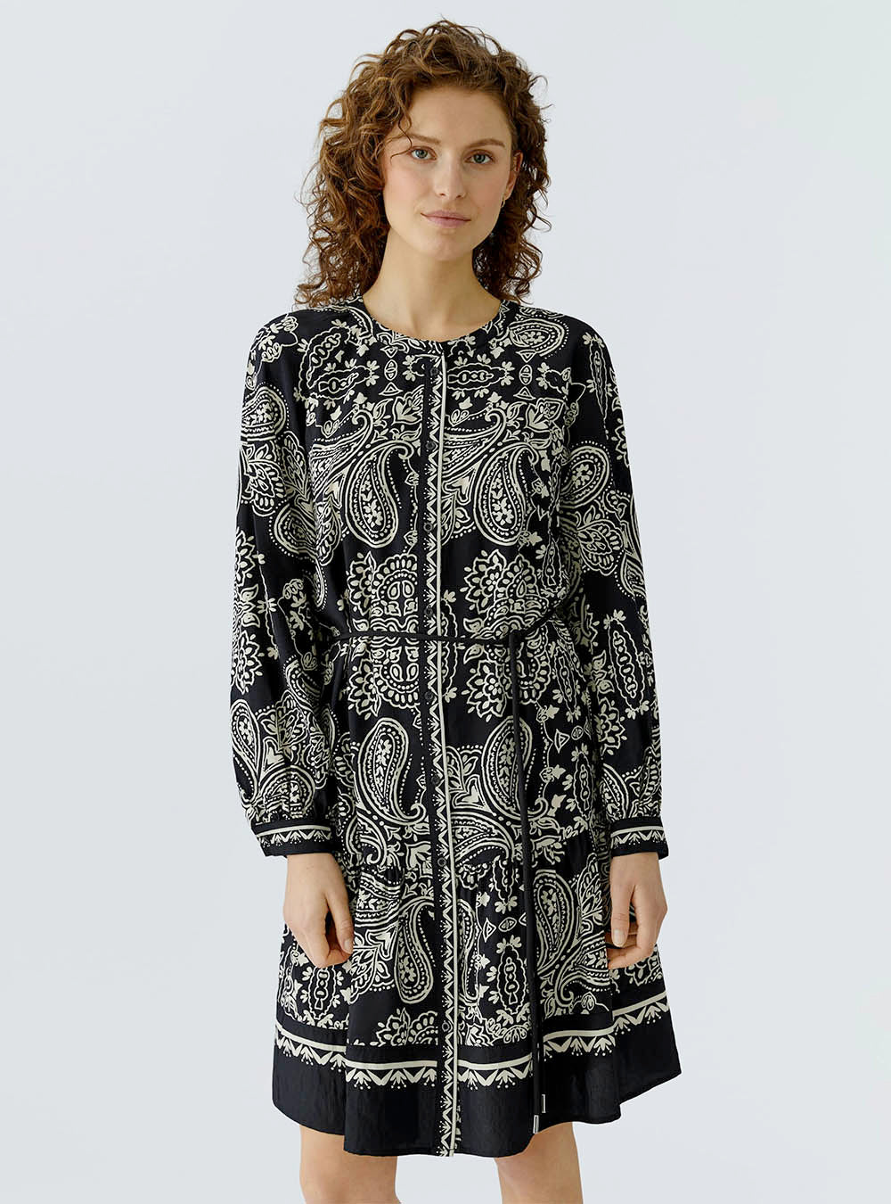 Oui Dress - Black Off-White