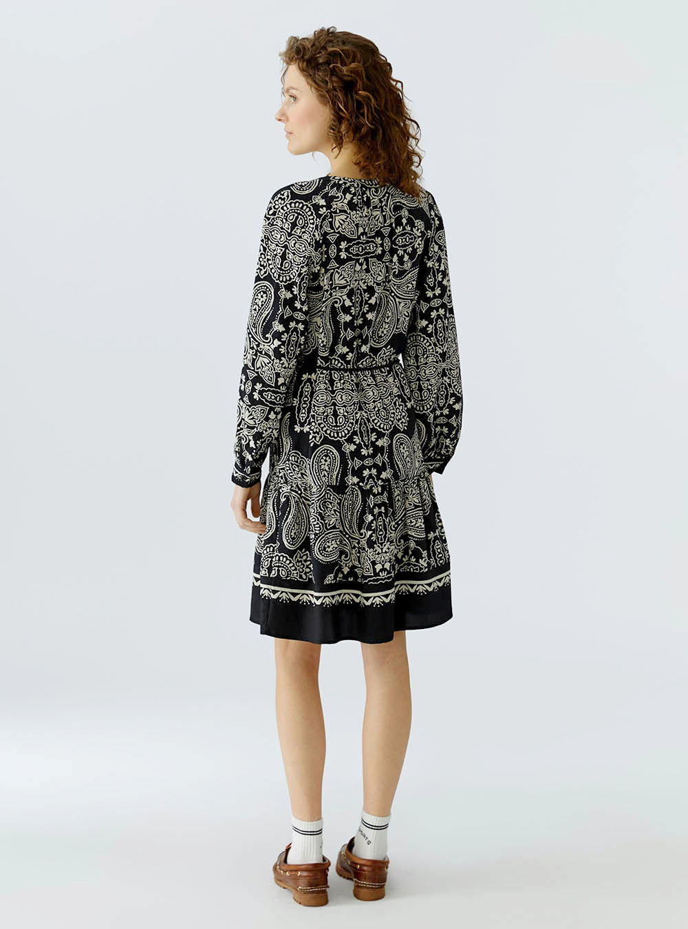 Oui Dress - Black Off-White