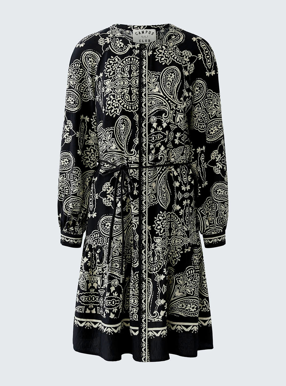 Oui Dress - Black Off-White