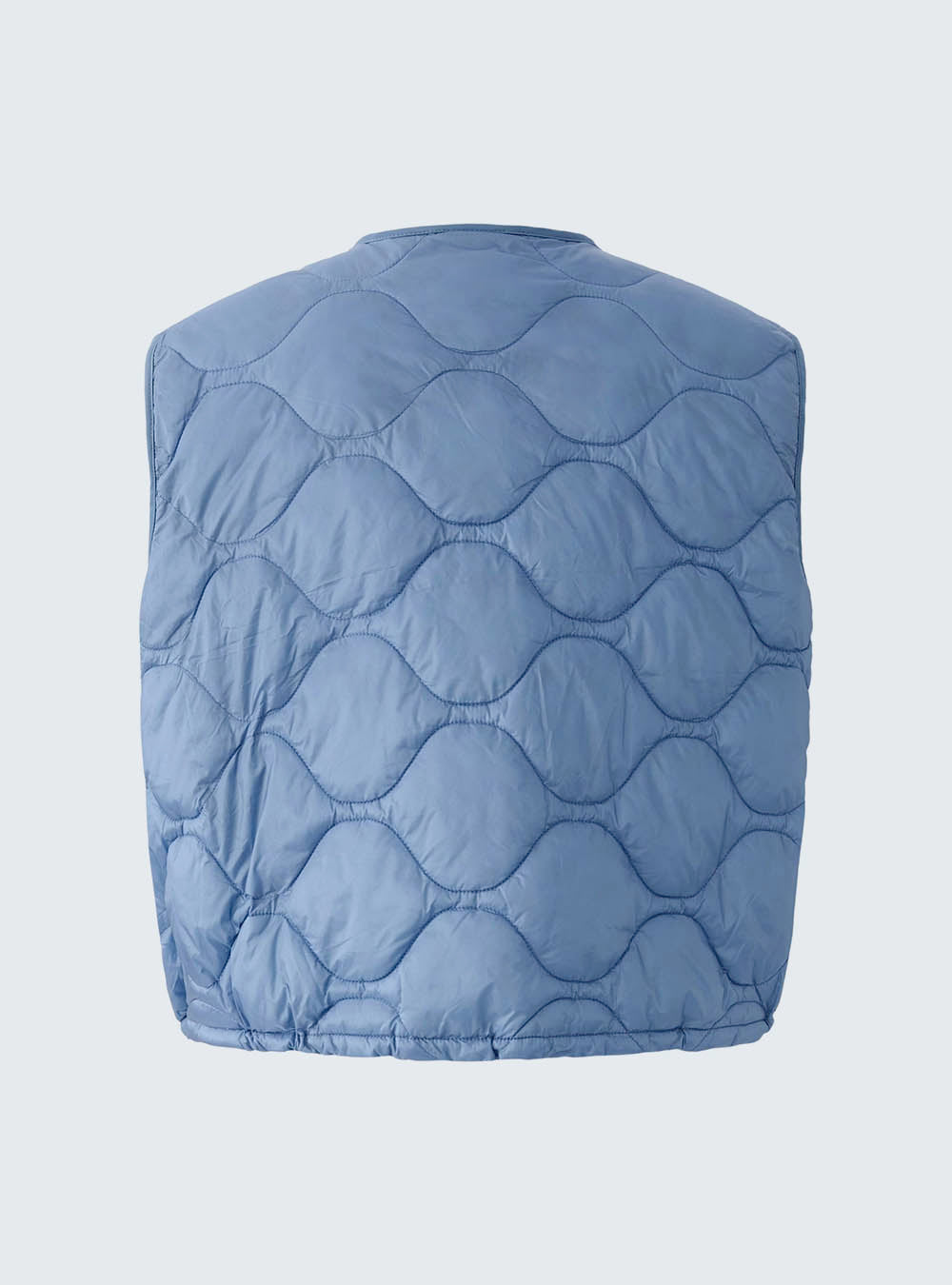 Oui Reversible Vest - Light Blue Green