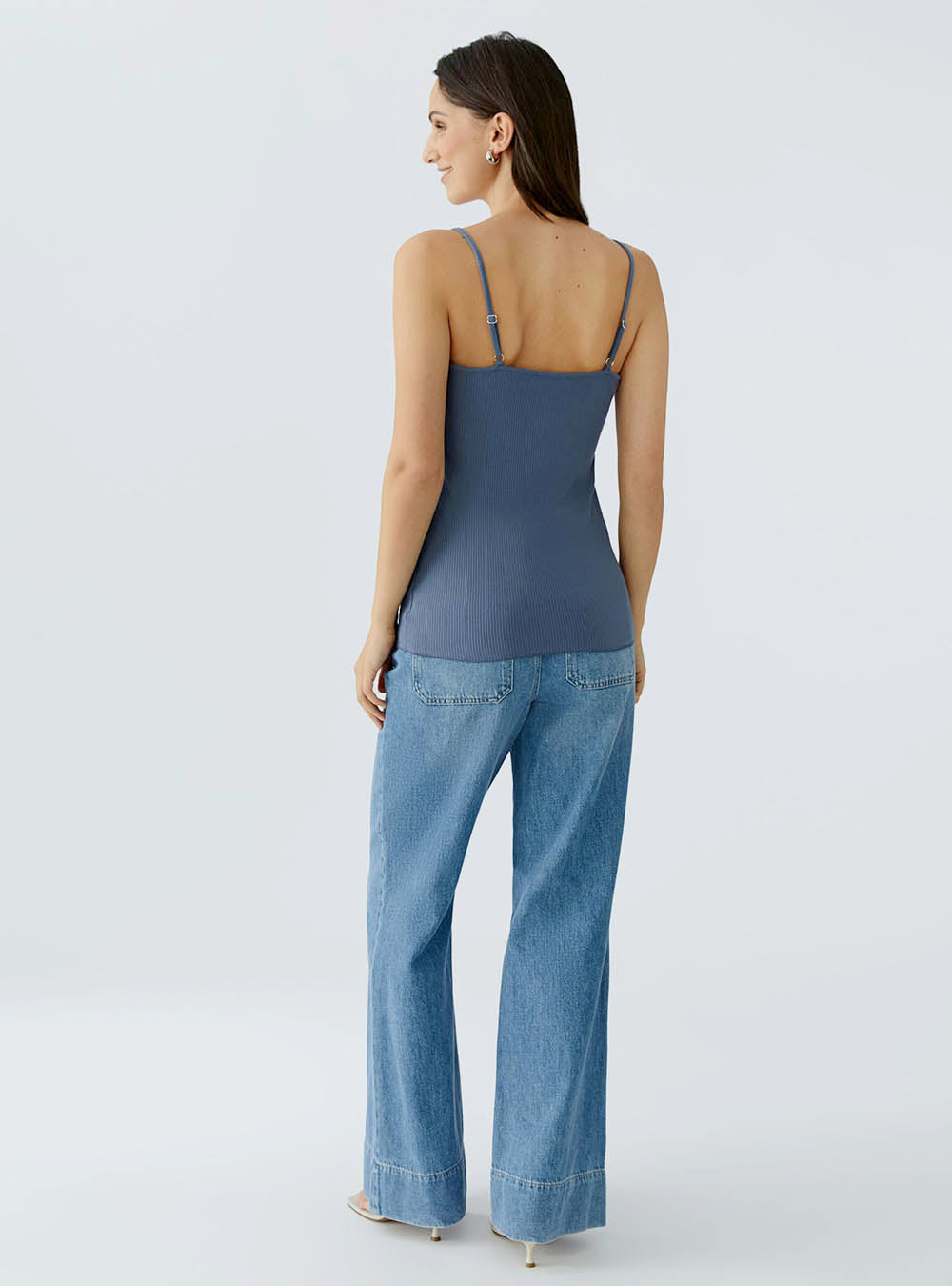 Oui Tank Top- Grisaille Blue