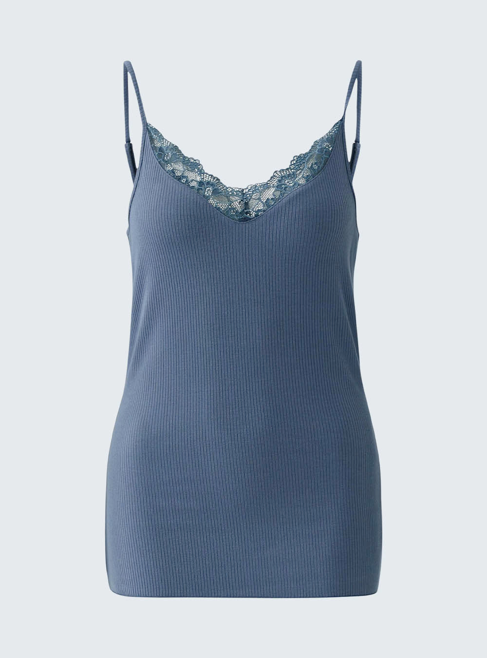 Oui Tank Top- Grisaille Blue