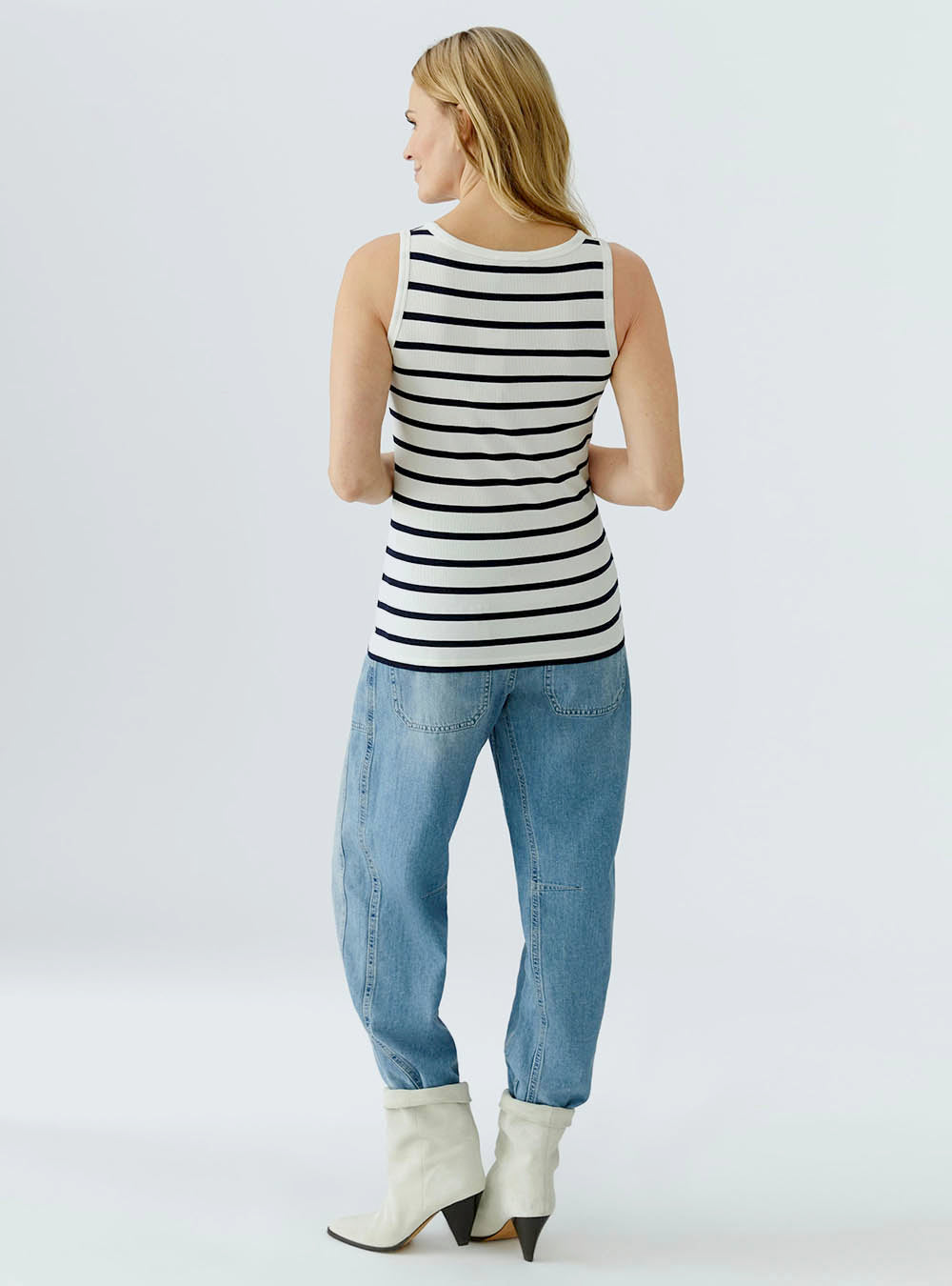 Oui Tank Top - Offwhite Blue