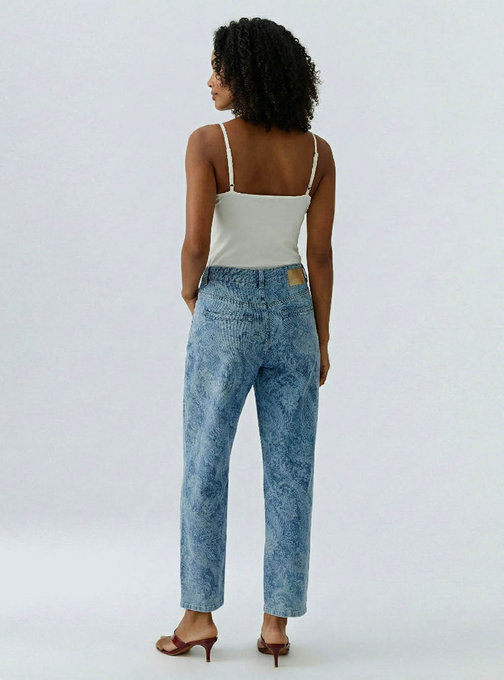 Oui Tapered Jeans - Bright Blue Denim
