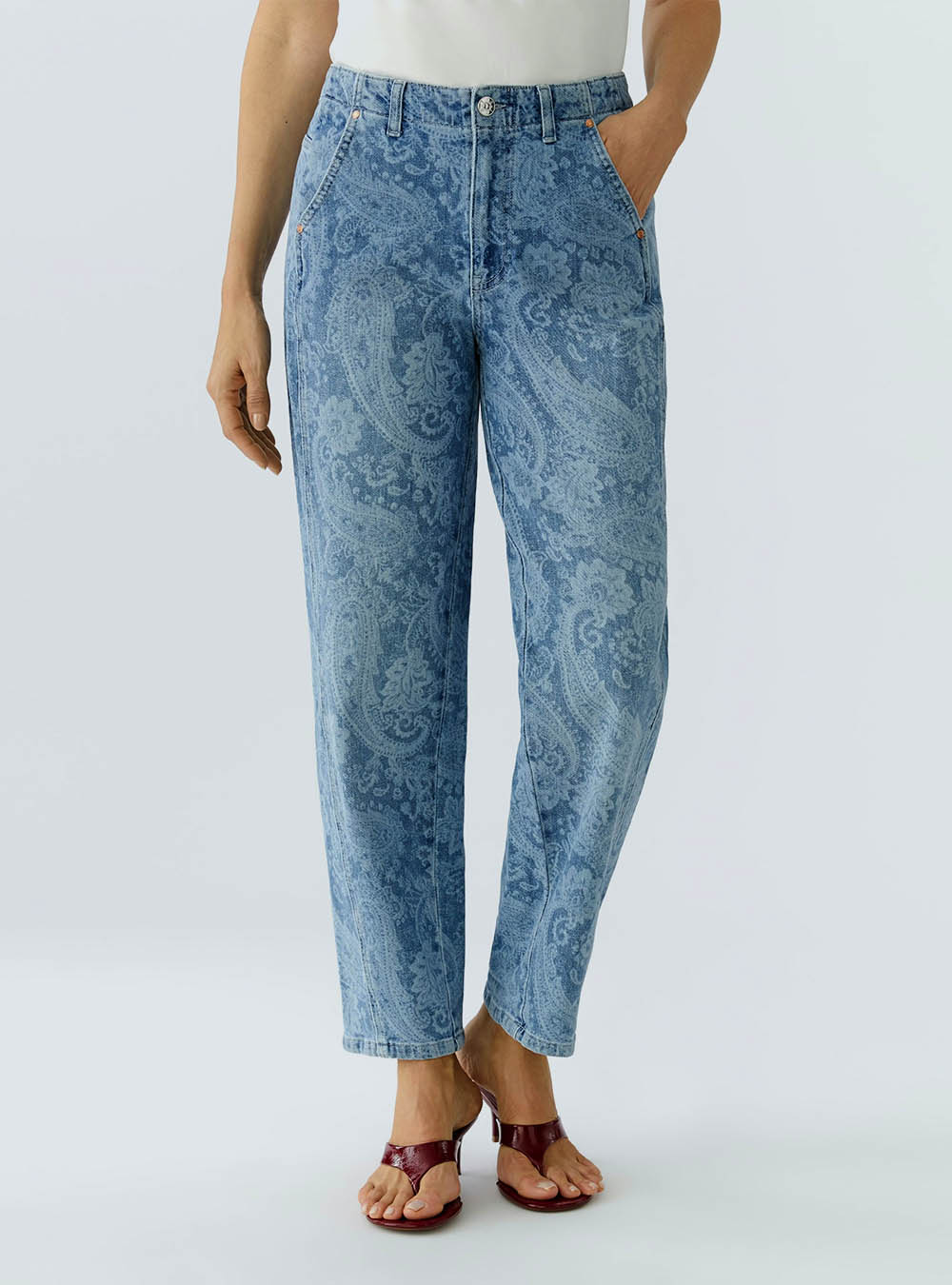 Oui Tapered Jeans - Bright Blue Denim