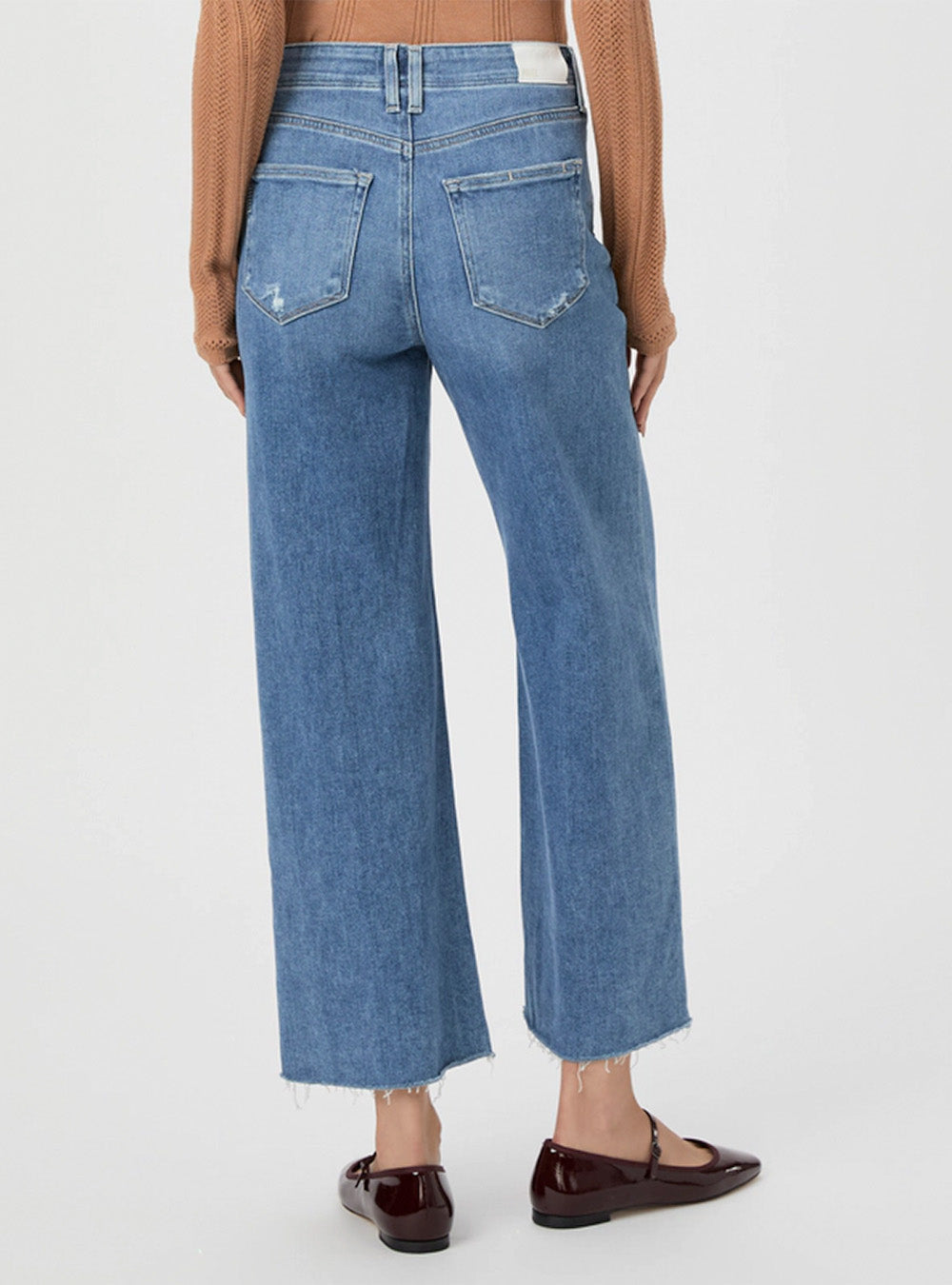 Paige Anessa Wide Leg Jean - Sunnie Distressed
