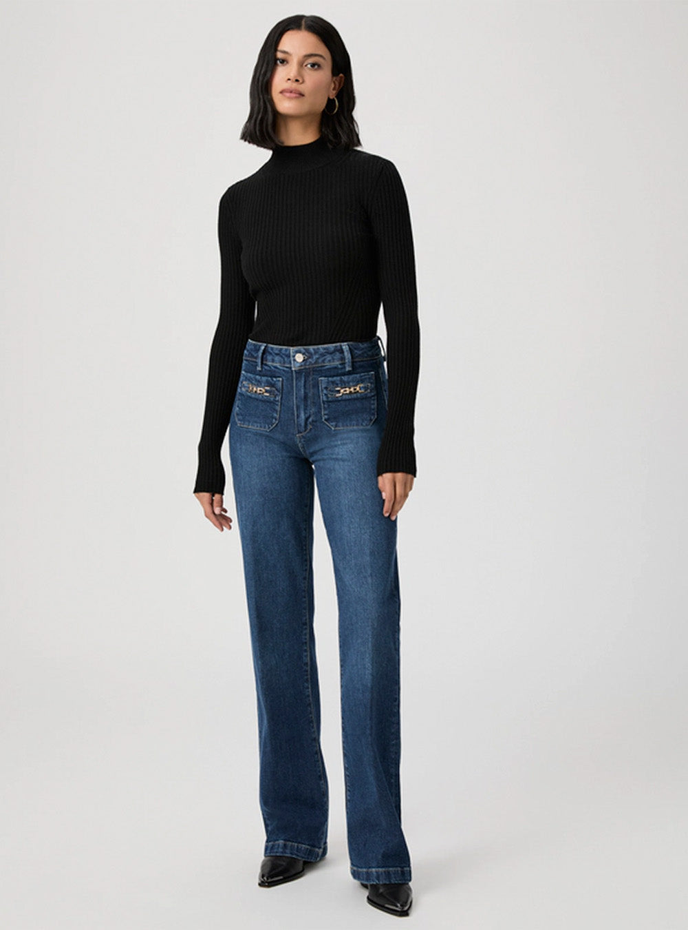 Paige Leenah Wide Leg Jean - Savon