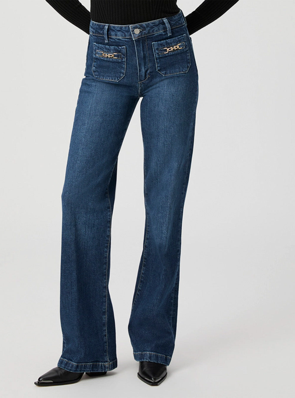 Paige Leenah Wide Leg Jean - Savon