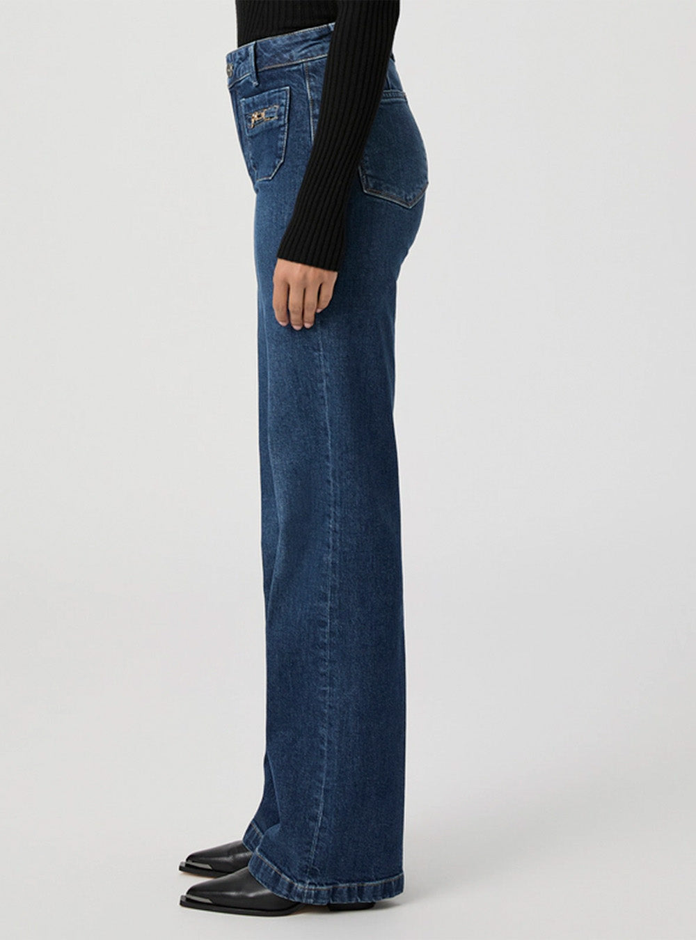 Paige Leenah Wide Leg Jean - Savon