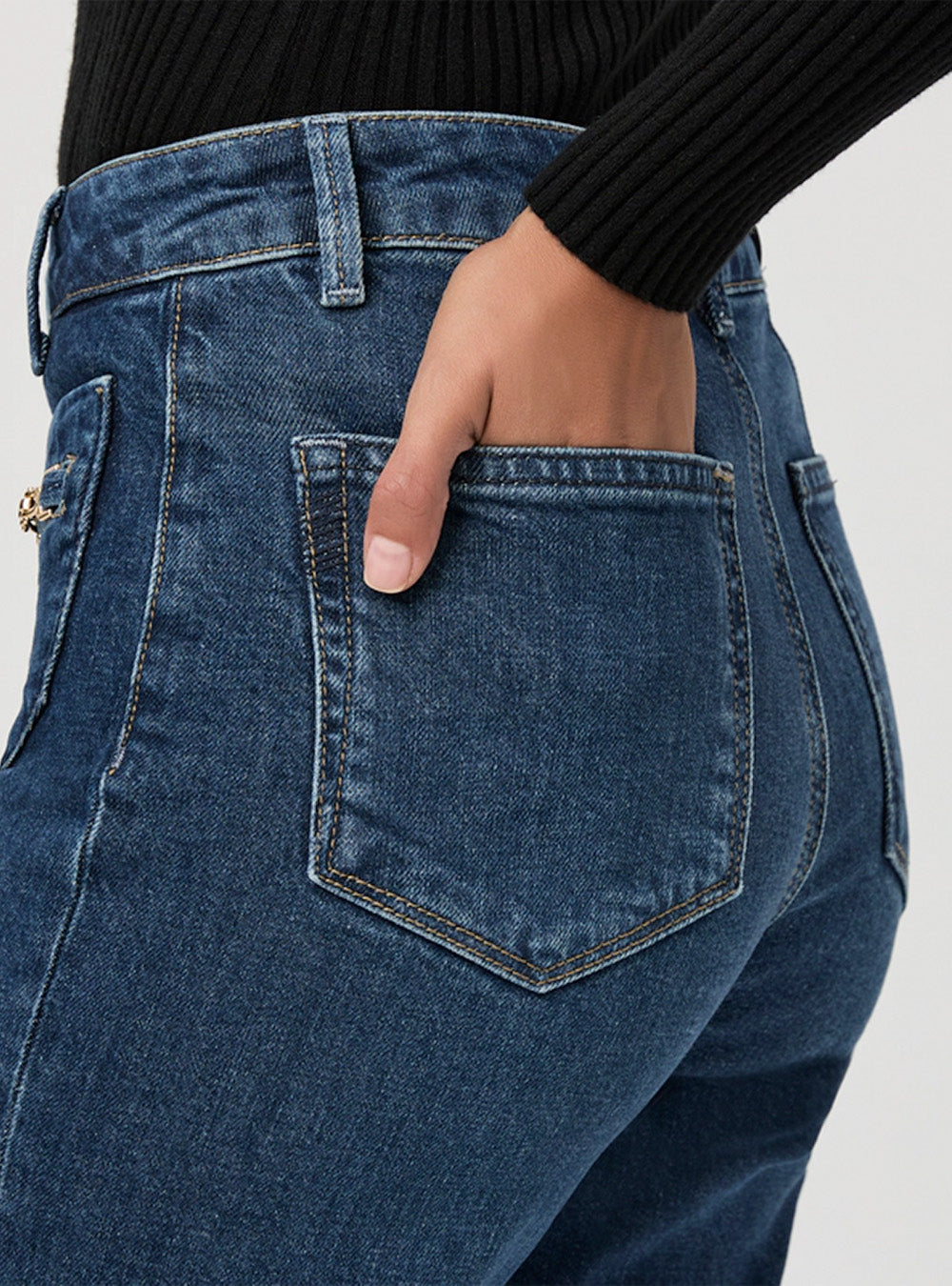 Paige Leenah Wide Leg Jean - Savon