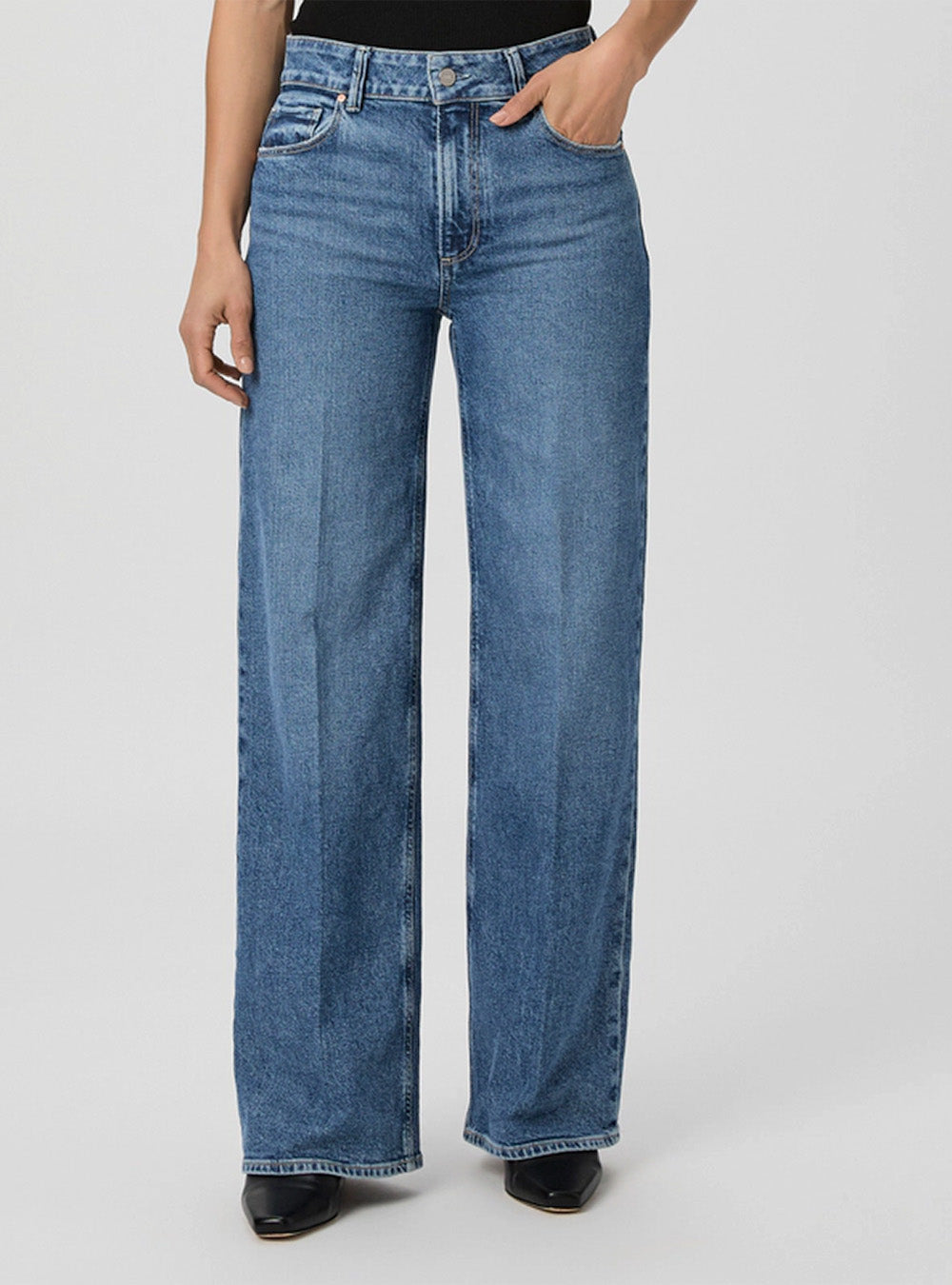 Paige Sasha 32" Wide Leg Jean - Moonchild
