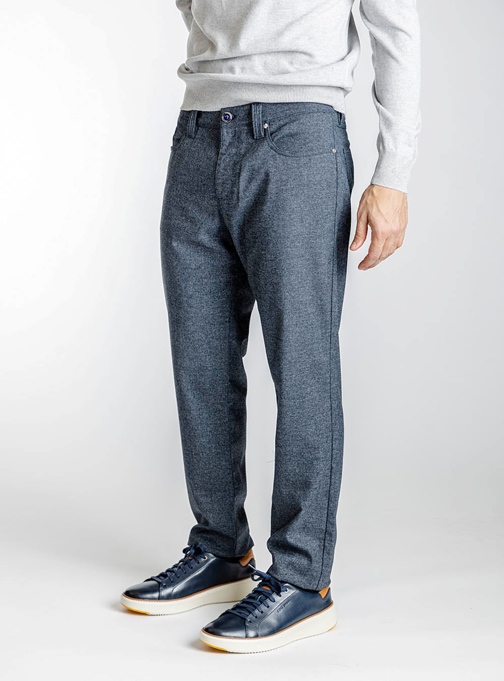 Alberto Charcoal Wool Feel Pants