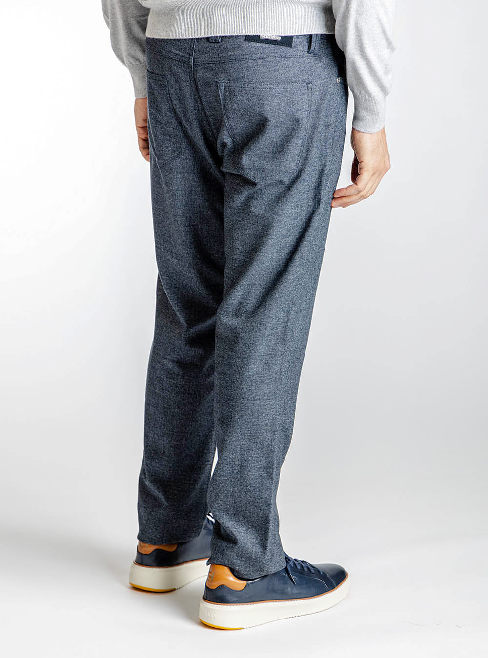 Alberto Charcoal Wool Feel Pants
