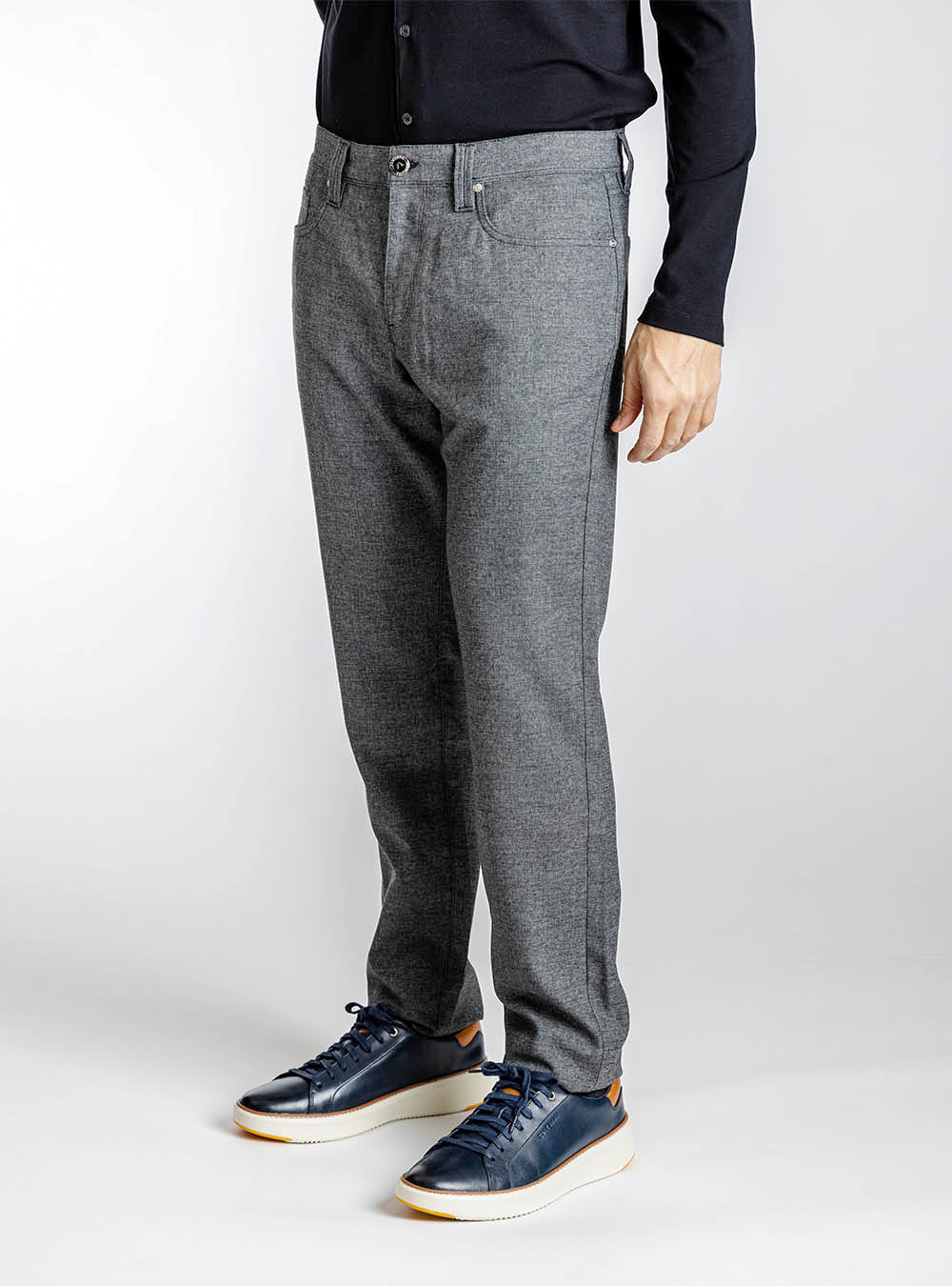 Alberto Mid Grey Wool Feel Pants