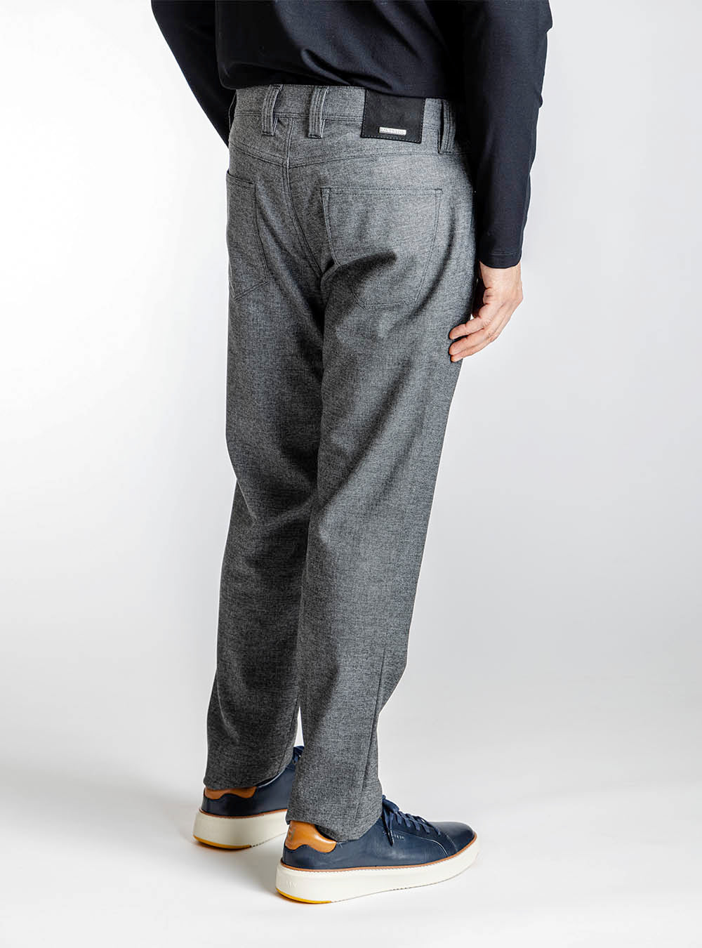 Alberto Mid Grey Wool Feel Pants