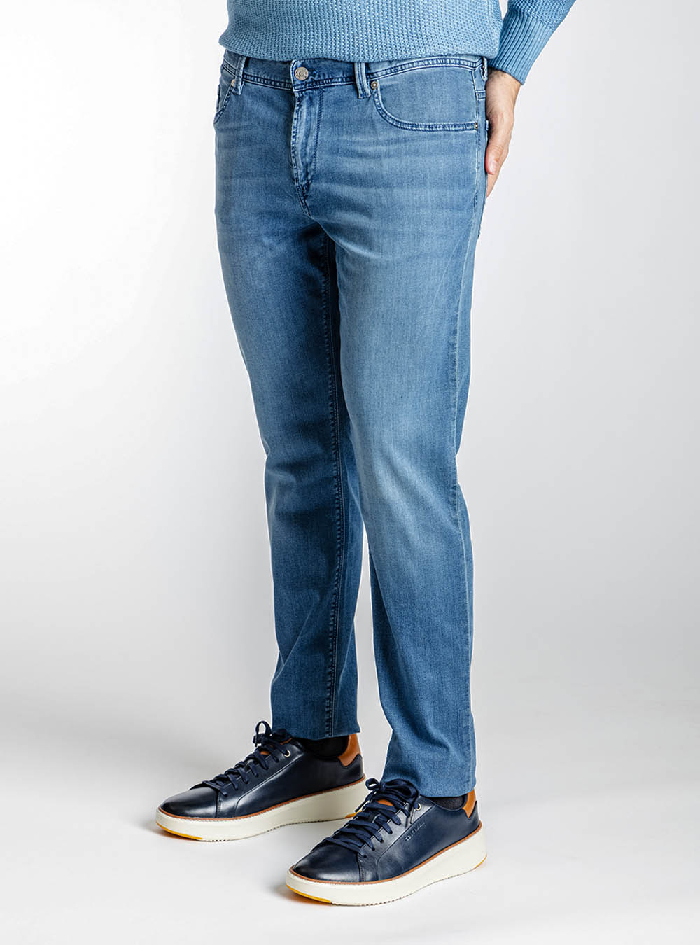 Alberto Mid Wash Featherlight  Denim