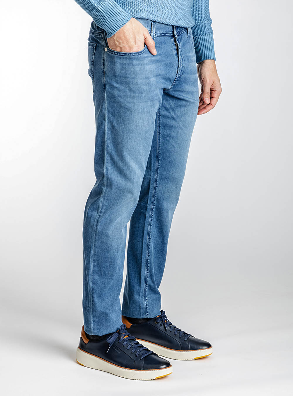 Alberto Mid Wash Featherlight  Denim