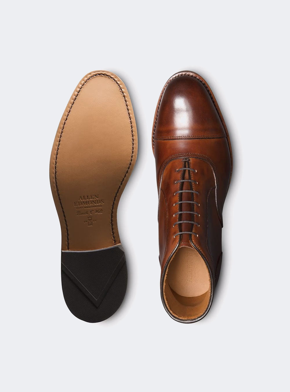 Allen Edmonds Park Avenue Cap-toe Oxford Dress Boot - Chili