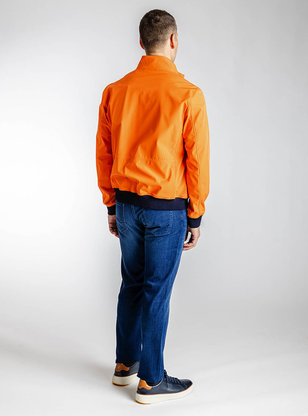 Paul & Shark Orange Elastene Stretch Racing Jacket